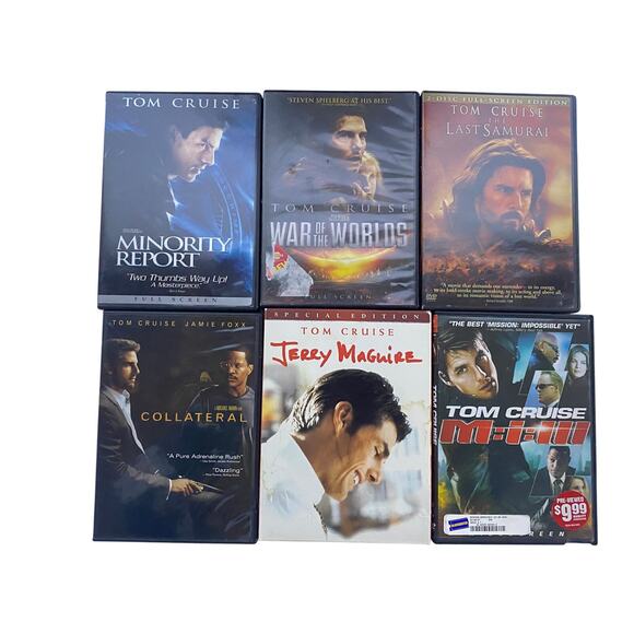 Tom Cruise Movie DVDs Lot of 6 Last Samurai Minority Report War of the Worlds - Picture 1 of 8